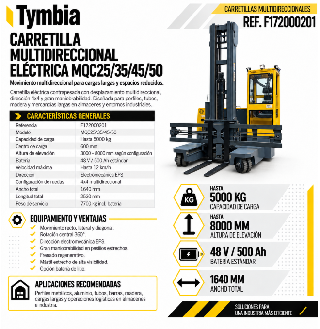 MCQC25 / 35/55/50 Multidirektionaler Wagen TYMBIA