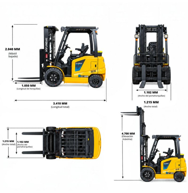 Chariot élévateur Série Lithium Hyundai 2000kg Be-X TYMBIA