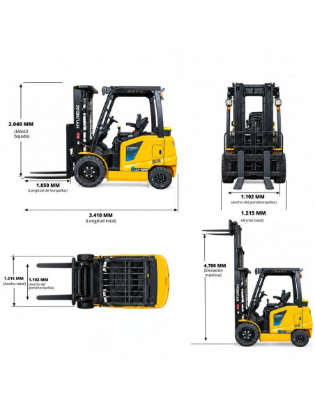 Carrello elevatore Lithium Hyundai 2000kg Be-X Series TYMBIA