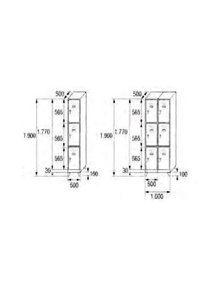 Lockers..-Locker soldered 3 doors