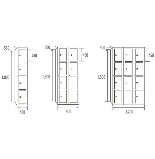Lockers..-Locker soldered Multi-door 4 doors
