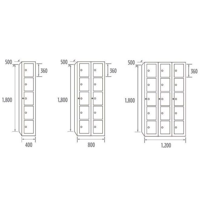 Lockers..-Casier portes multi portes soudées