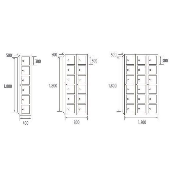 Cacifos..-Bilheteira soldada Multidoor 6 portas