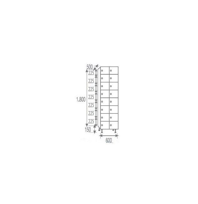 Melamine Lockers--Melamine locker 8 doors
