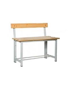 Kleidungsbänke--Umkleidebank mit Stahl- und Holzsicherung