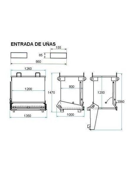 Bacs Basculants--Bac Basculant 1100L (frais inférieur)