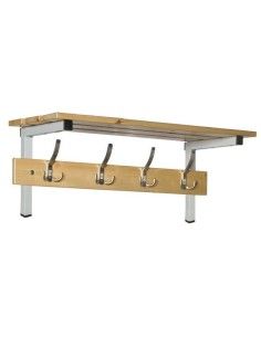 Kleidungsbänke--Holzbügel mit Regal für Umkleidekabinen