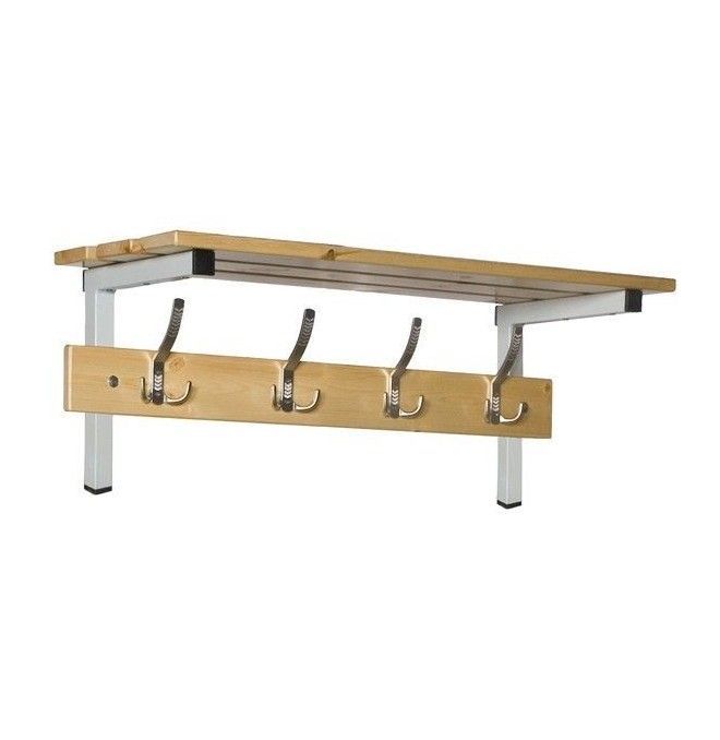 Panche Abbigliamento-- Appendino in legno con scaffale per abiti