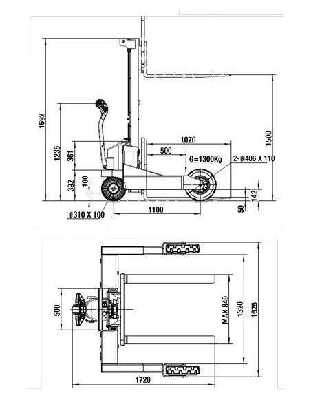 Special Stackers-TYMBIA-Electric stacker Trailer 1500kg