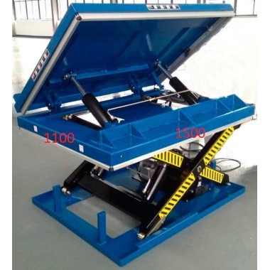 Tavoli Speciali--Tavolo elevatore elettrico (45 ° inclinazione) 2000kg a 800mm 1500x1100mm