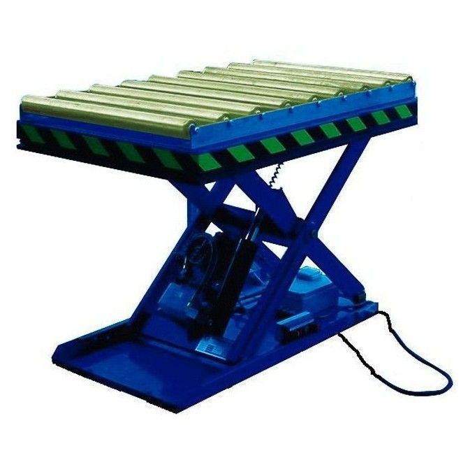 Tavoli Speciali--Tavolo elevatore elettrico 1000kg a 1000mm 1300x820mm (con rulli)