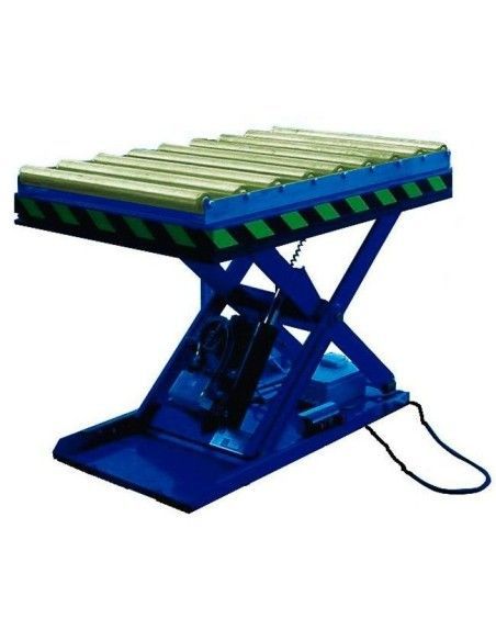 Tables Spéciales--Table élévatrice électrique 1000 kg à 1000 mm 1300x820mm (avec rouleaux)