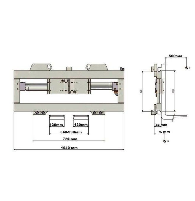 On board: blowers, clamps,...--Forks with FEM2 2500kg width 1040mm