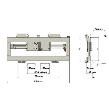 A bord: ventilateurs, pinces,...--FEM3 Forkkeeper 5000kg large 1150mm 2