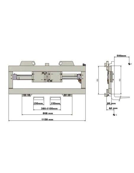 A bord: ventilateurs, pinces,...--FEM3 Forkkeeper 5000kg large 1150mm