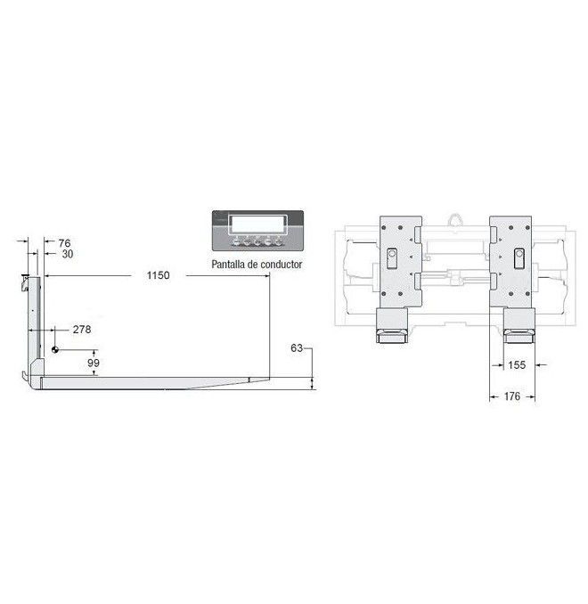 Fourches et Leurs Accessoires--Peaser bouchons 3000kg FEM3A