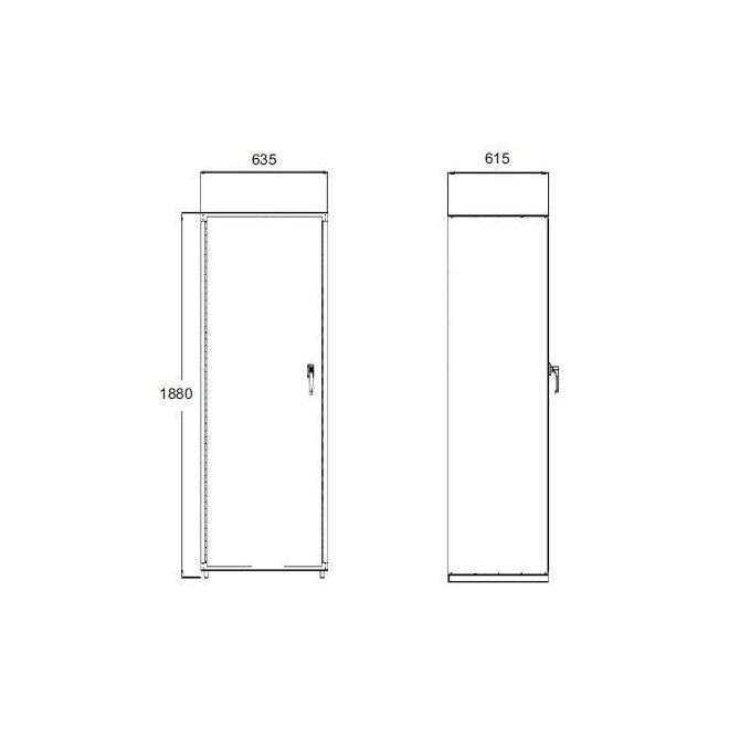 Armadi Ignifughi RF30 RF90. -NO-Armadio ignifugo F90 1880x635x615