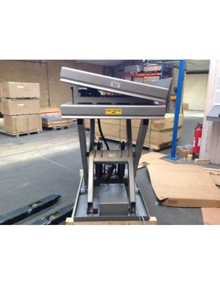 Tavoli elettrici..-Tavolo elevatore elettrico INOX 1000kg a 1050mm 1300x1000mm