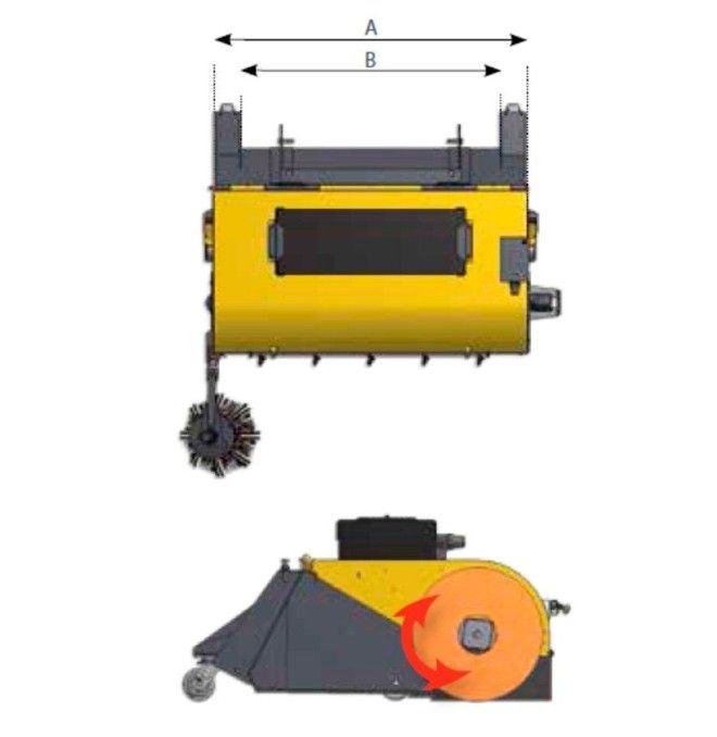 Barredoras y cepillos--Barredora para Mini Excavadora