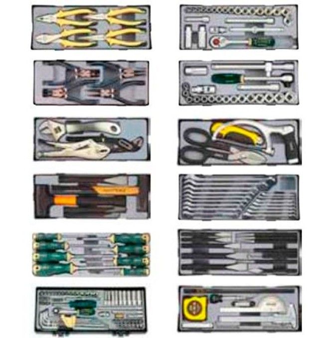 Bancos de trabajo y portaherramientas--Mesa de Trabajo con 177 Herramientas