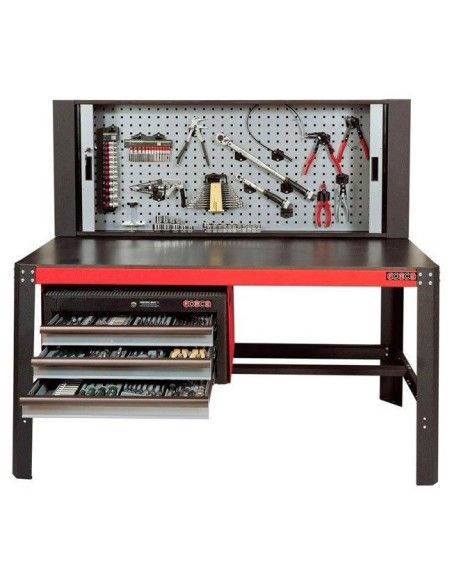 Workshop carts and benches--Work table with 177 Tools