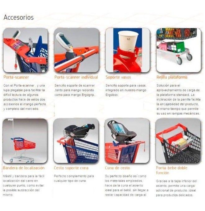Supermercati e magazzini.-Carrello del supermercato PVC 90 litri