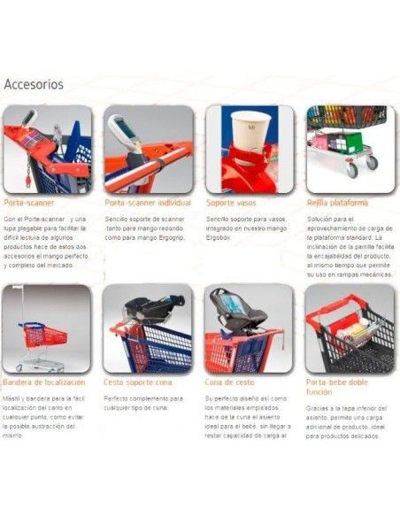 Supermercati e magazzini.-Carrello del supermercato PVC 90 litri