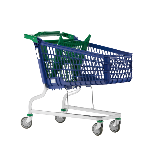Supermercados y almacenes--Carro Supermercado PVC 160Litros