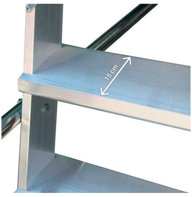 Scale-Scala Robusto con piattaforma, ruote e passi