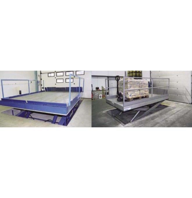 Spezielle Tische--Elektrischer Hubtisch 4000 kg (2500x2000mm) + 400mm. Solapa (für Ladefeder)