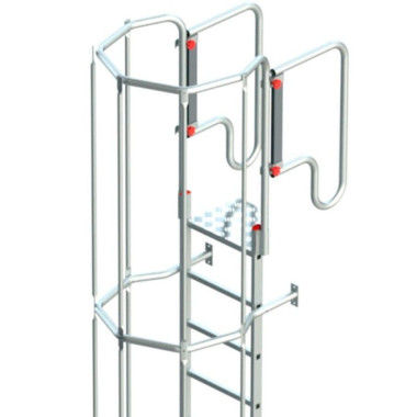 Escaliers--Échelle Vertical avec Cage et Descansillo 2