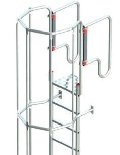 Escaleras--Escalera Vertical con Jaula y Descansillo 2