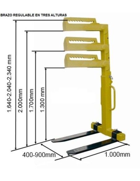 Portapalets--Portapalet uñas móviles 2.000 kg