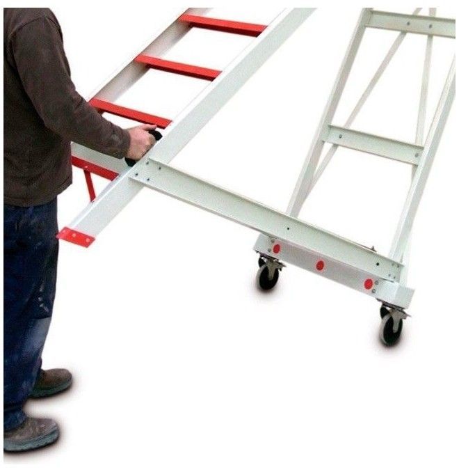 Escaliers--Échelle avec sécurité Shelf et fibre de verre