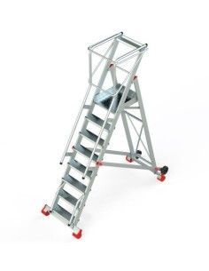 Stairs-Ladder Robust with platform, wheels and steps