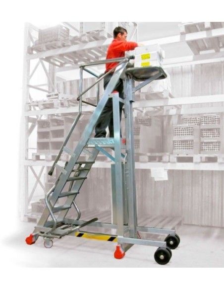 Escadaria--Escada com Plataforma para Plano de Carga de Trabalho e Elevação