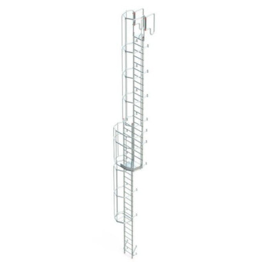 Escaliers--Échelle Vertical avec Cage et Descansillo