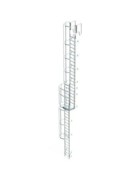 Escaliers--Échelle Vertical avec Cage et Descansillo