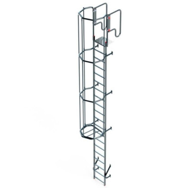 Treppe--Leiter Vertikal mit Käfig schutz