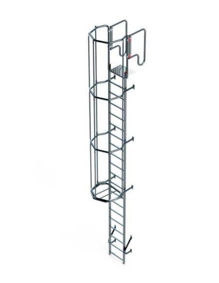 Escadaria--Escada Vertical com Jaula protecção