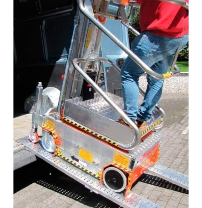 Plataformas unipersonales--Plataforma Elevadora Ultraligera 200kg a 3m Elevación