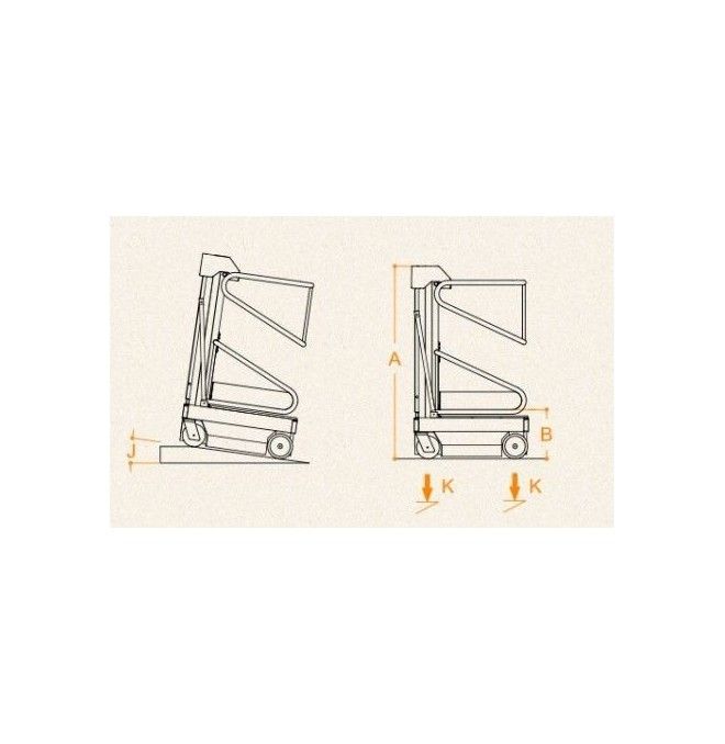Plates-Formes Pour Une Personne--Plate-forme élévatrice Élevage ultraléger de 200kg à 3m