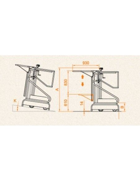 Order Pickers--Lifting platform 150kg to 1.93m Elevation