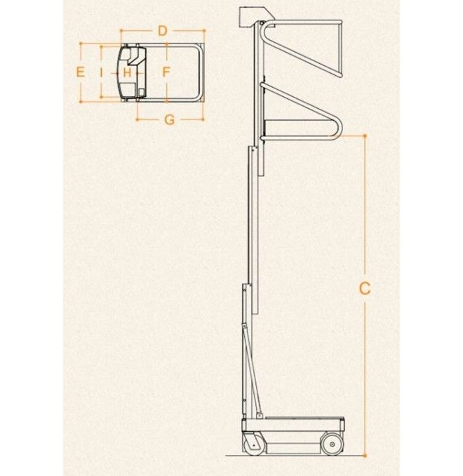 Mobile Work Platforms--Lifting platform Small 200kg to 3.1m Elevation