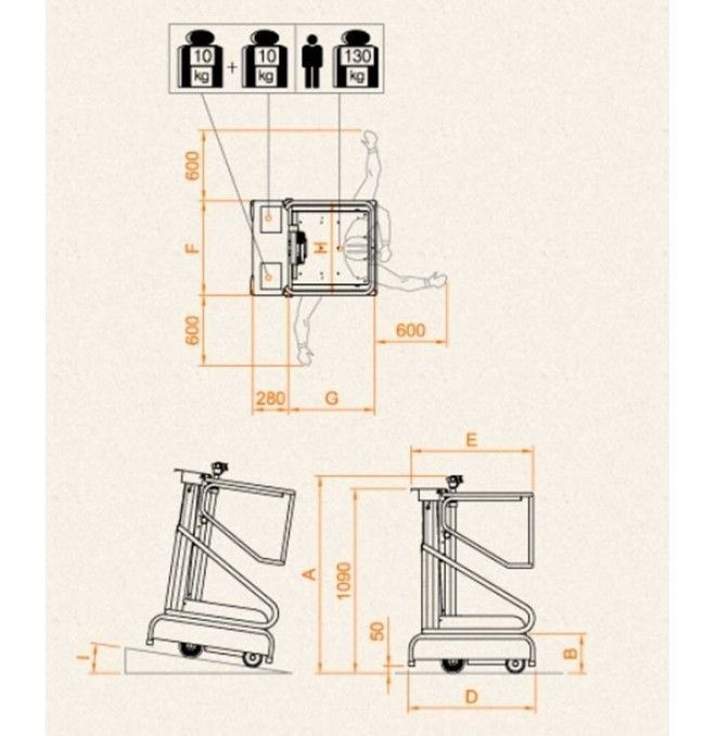 Plates-Formes Pour Une Personne--Plate-forme élévatrice 150 kg à 1,93m Élevage