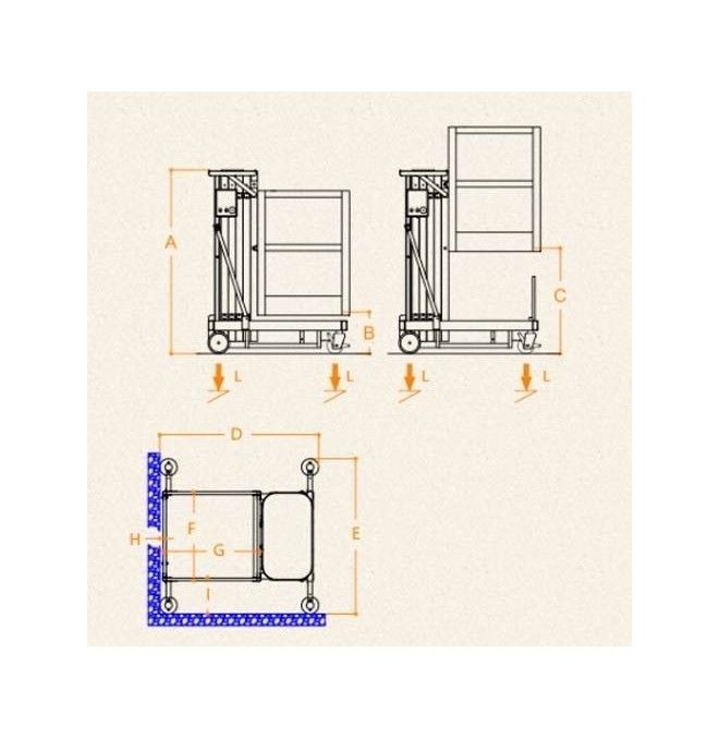Plates-Formes Pour Une Personne--Plate-forme élévatrice Manuel 200kg à 5,25m Élevage