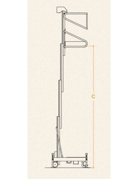 Piattaforme per Persona Singola--Piattaforma di sollevamento Manuale 200kg a 4.08m Elevation