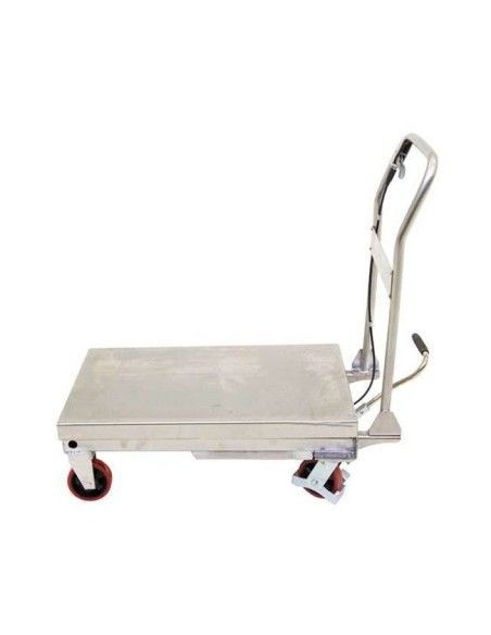 Mesas manuais..-Mesa elevatória manual 350kg a 1295mm (INOX)