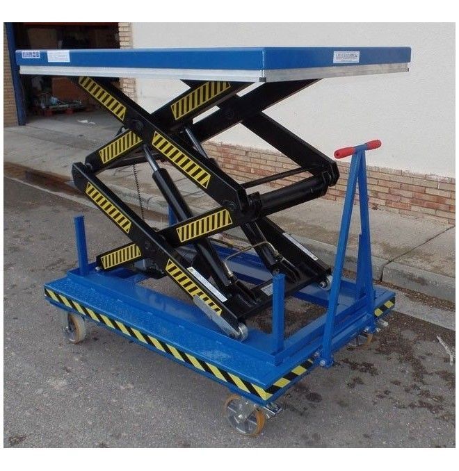 Tables électriques..-Table élévatrice électrique avec roues et Tirador 2000kg