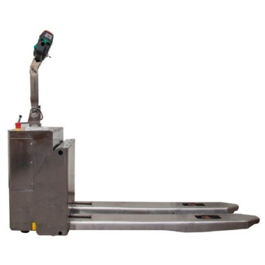 Transpalettes Inox et Galvanisés--Transpalette électrique Inox 1300kg 2